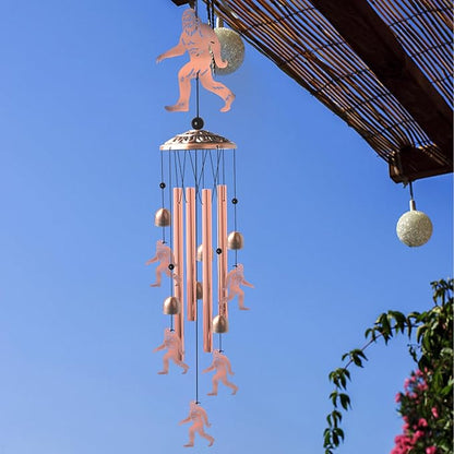 Handmade Bigfoot Wind Chime - Unique Wind Chimes for Outside Clearance, Garden Gift for Yard Decorations Outdoor, Perfect for Mom, Kids Meditation Lovers - Nursery, Patio Garden Decor
