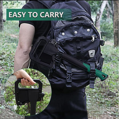 Camping Hatchet 17.6 Inch,Survival Hatchet Tactical for Wood Chopping and Kindling,Hatchet Axewith V Grind Blade, Lightweight Nylon Fiber Handle,for Outdoor Survival, Gardening, Hiking(S)