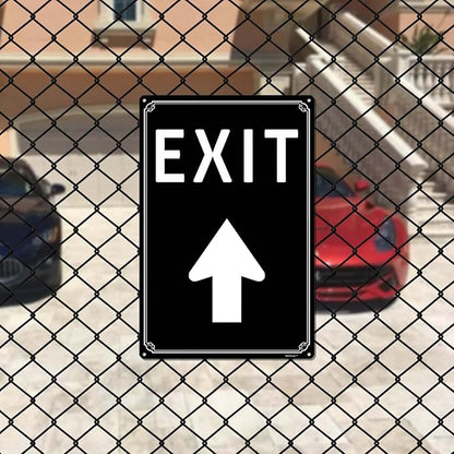 12x16" Exit Sign with Up Arrow - High-Intensity Aluminum Parking Lot Sign, Weatherproof & Fade-Resistant, Ideal for Outdoor & Indoor Use - Curbside Sign