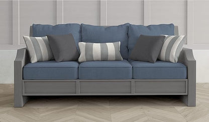 Honeycomb Outdoor Lumbar Toss Pillow Set, 20" W x 12" L, Heathered Solid Grey Outdoor Pillows