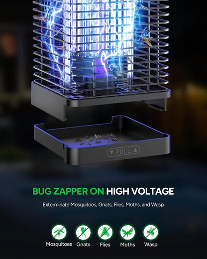 Buzbug LED Bug Zapper Indoor Outdoor, Durable 10 Years Lifespan Lamp, Sustainable Less Power, 6.5ft Power Cord, High-Voltage Mosquito Zapper, Fly Trap Mosquito Trap, Fly Killer Fly Zapper