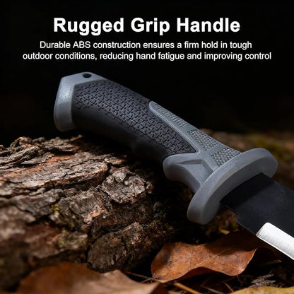 Machete for Bushcraft, 24 inch Survival Knife with Saw for Yard Work, Gardening Heavy Duty Machete with No-Slip Handle and Sheath for Hunting, Outdoor Tree Cutting Esvopa