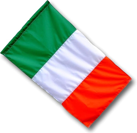 US Flag Factory - 3x5 FT Ireland Irish Flag (Pole Sleeve, Sewn Stripes) Outdoor SolarMax Nylon - Premium Quality (3x5 FT Pole Sleeve) - Made in America