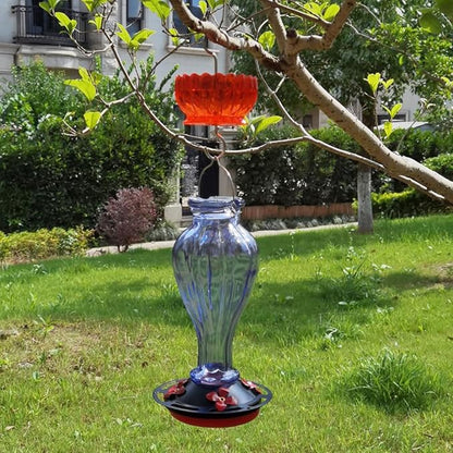 Extra Large Ant Moat for Hummingbird Feeder - Pack of 2PC x 9 OZ Capacity Insect Guard Red Daisy