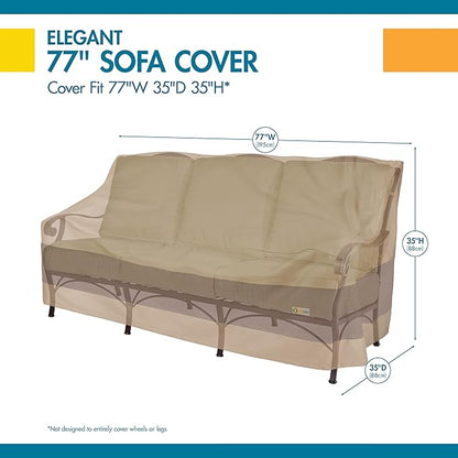 DUCKCOVERS Elegant Waterproof 79 Inch Patio Sofa Cover, Patio Furniture Covers