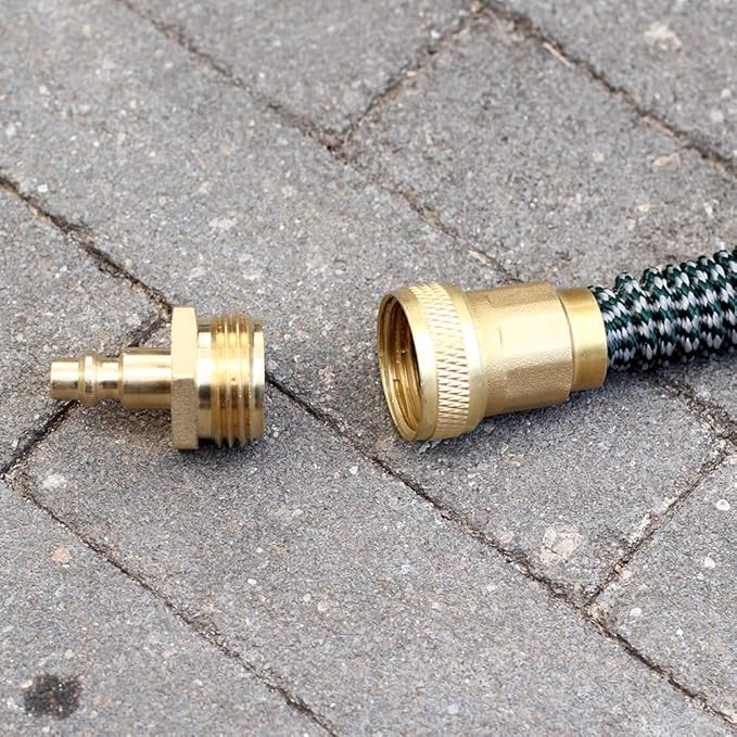 RV vent plug prevent freezing in winter helps drain water from water pipes, suitable for camping RVs, boats, garden hoses, water pipe Blow Out Plug brass quick connector (male)