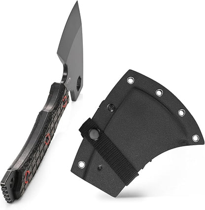 C1393 Camping Hatchet Survival Axe,DC53 Steel Blade with Micarta Handle Multitool Axe Hex Wrenches with Kydex Sheaths for Chopping Wood,Gardening,Outdoor Camping Hiking(Black)