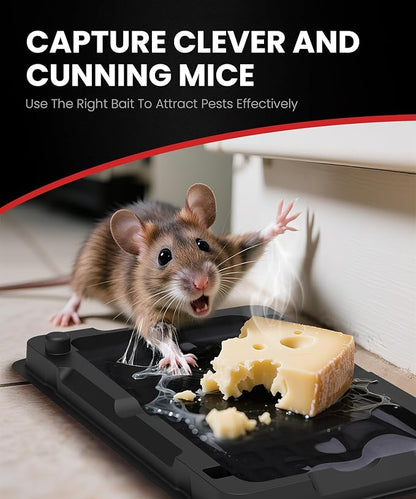 Sticky Mouse Traps Indoor for Home - 16 Pack Glue Traps for Roaches, Spider, Lizard, Rodent Catcher for Kitchen, Garage, Glue Boards for Insects, Pet Safe Pest Control, Non-Toxic, Small Size