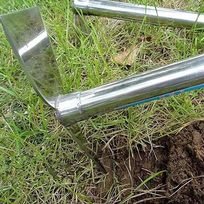 15 inch Stainless Steel Garden Hoe Pick Multipurpose Hand Tool Digging Weeding Turning Soil Mining Tools