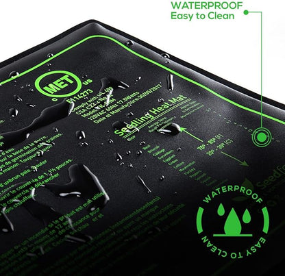 MET Certified 8 Pack Seedling Heat Mat, Seedfactor Waterproof Durable Germination Station Heat Mat, Warm Hydroponic Heating Pad for Indoor Home Gardening Seed Starter