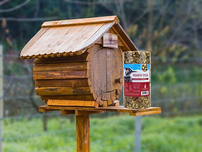 Birdseed Cylinders with Hole - Bird Seed for Outside Wild Birds (Small Cylinder, Redhead Special 1pc)