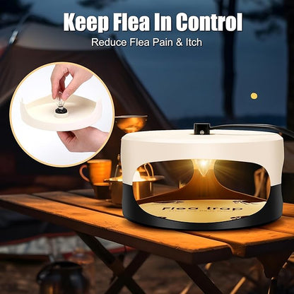 Flea Traps for Inside Your Home 2 Packs, 2024 Sticky Bed Bug, Flea Trap Indoor Pest Control Trapper Insect Killer with Light
