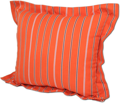 Comfort Classics Set of 2 Outdoor Patio Reversible Pillow Back with Double Flange 20" L x 23" W x 5" H. Polyester Fabric Trellis Inc.