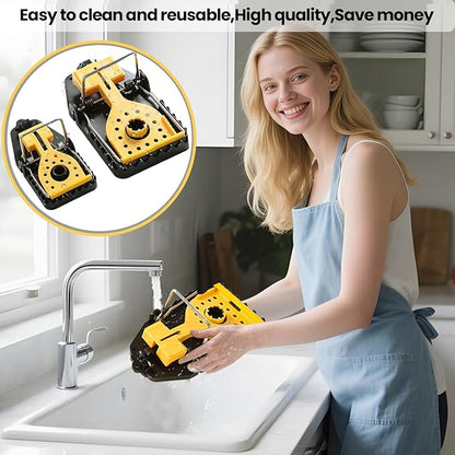 Mouse Traps, Rat Trap Indoor for Home -Quick Effectively Best Mouse Trap mousetraps Used Indoor & Outdoor Reusable Mouse Traps，snap Traps for mice Traps Used Basement/Garage/attic etc 9set