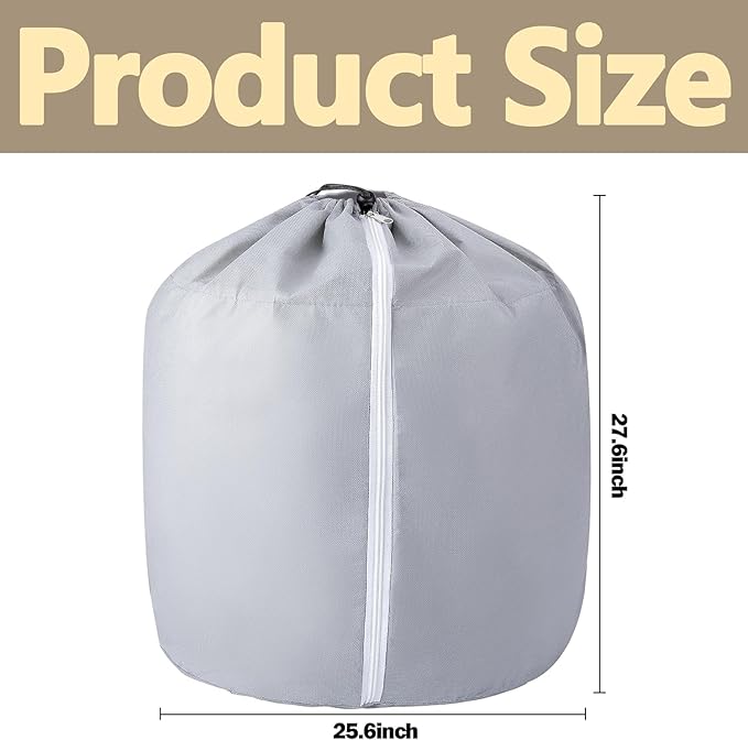 Tlswshsy 2PCS Plant Winter Protection Pot - 27.6" x 25.6" Flower Pot Protection Bag - Anti-Frost Winter Pot Plant Cover with Drawstring and Zipper for Winter Outdoor Fruit Trees Potted Plants Shrub