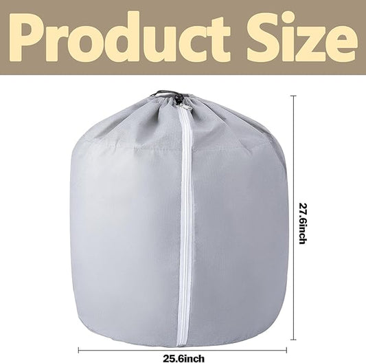 Tlswshsy 2PCS Plant Winter Protection Pot - 27.6" x 25.6" Flower Pot Protection Bag - Anti-Frost Winter Pot Plant Cover with Drawstring and Zipper for Winter Outdoor Fruit Trees Potted Plants Shrub