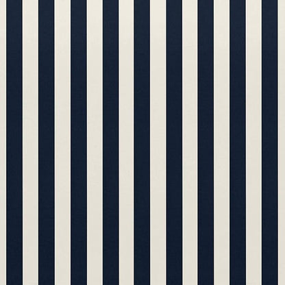 RSH DECOR Deep Seating Cushion with Pillow Back | 24” x 26” x 5" Seat | Water and Fade-Resistant Spun Fabric | Made in USA | Outdoor Chair Cushion Set for Patio Furniture (Navy Blue & White Stripe)