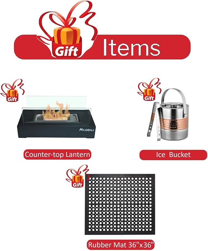 Elementi+ | Bundle Lucerne Gas Fire Pit Cast Concrete 42" Square Fire Table, Outdoor Fire Pit Electronic Ignition | Canvas Cover, Fire Glass and Burner Lid Included | Light Gray | Propane Gas