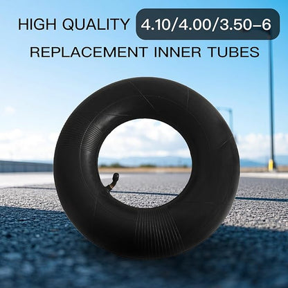 2 Pack 4.10/3.50-6 Replacement Inner Tube 13x4.00-6 Tubes Heavy Duty Replacement for 3.50/4.00-6, 4.10/3.50-6,13x4.00-6,13x5.00-6 Wheelbarrows Mowers Hand Trucks Snow Blowers