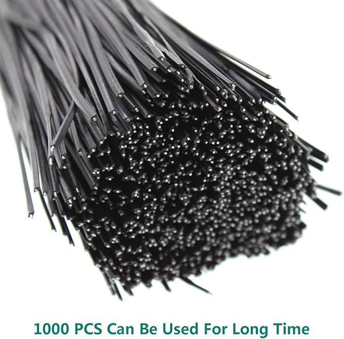 6 Inch Twist Ties,Ulifestar Cable Ties Bag Ties Plastic Coated Twist Ties 1000 Pack (Black)