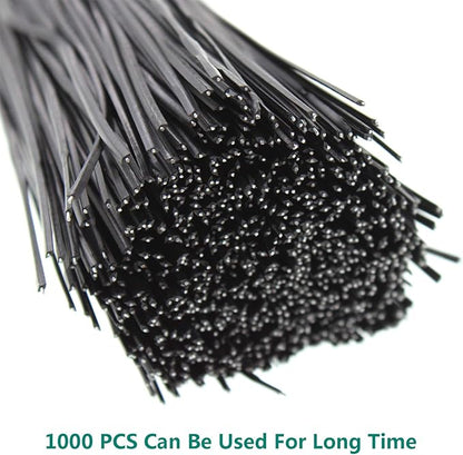 6 Inch Twist Ties,Ulifestar Cable Ties Bag Ties Plastic Coated Twist Ties 1000 Pack (Black)
