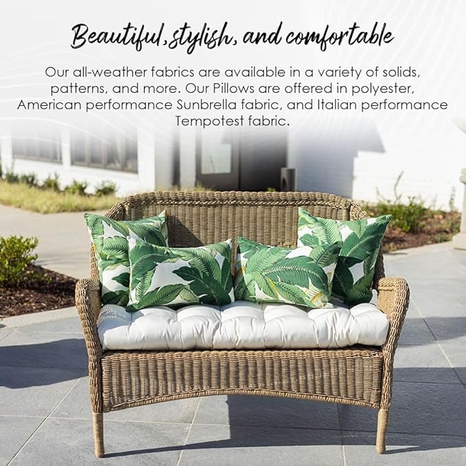 RSH Décor: Set of 2 Square Throw Pillows | Indoor/Outdoor All Weather Polyester Fabric | Decorative Accent Pillows for Patio Furniture | Reversible | 20" x 20" | Matte Black Geometric