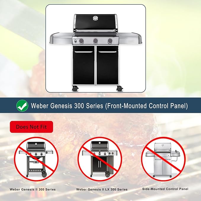 17.5" Flavorizer Bars and 13.26" Heat Deflectors for Weber Genesis 300 Series Grills with Front Control Knob, Genesis S310 S320 S330 E310 E320 E330,for Weber 7620 7621