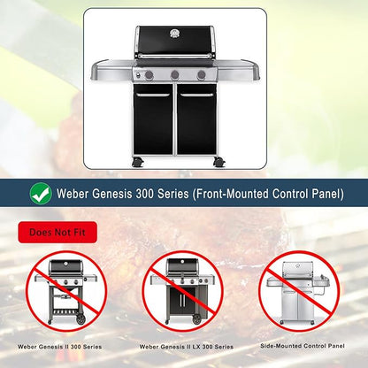 17.5" Flavorizer Bars and 13.26" Heat Deflectors for Weber Genesis 300 Series Grills with Front Control Knob, Genesis S310 S320 S330 E310 E320 E330,for Weber 7620 7621