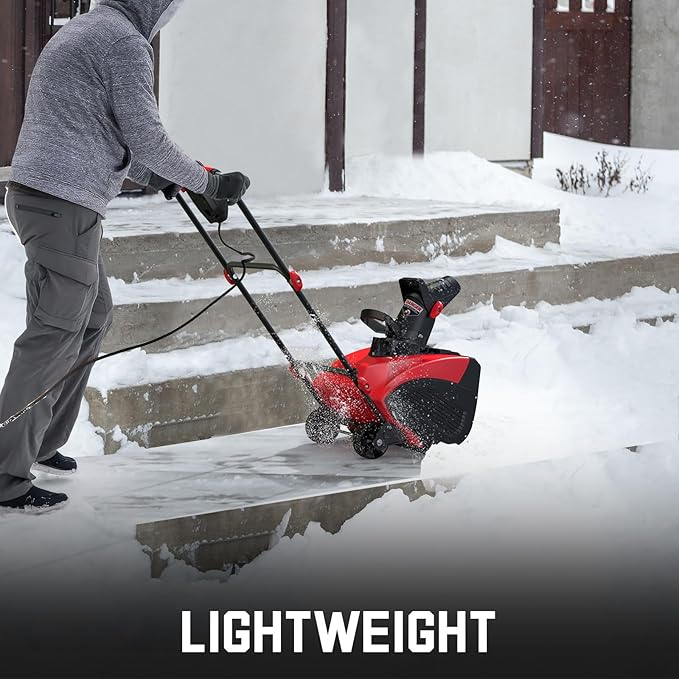 PowerSmart 18" Corded Snow Blower, Electric Snow Thrower with 15-Amp Motor, 2200 RPM, 30' Throwing Distance DB7517