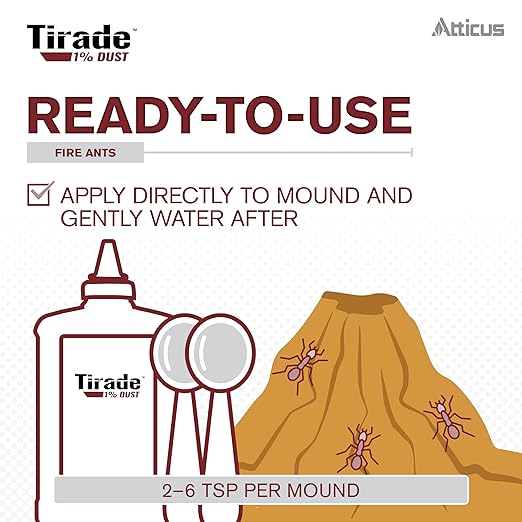 Atticus Tirade 1% Dust Insecticide (1.25 lb) - Ready-to-Use Insect Killer - Indoor and Outdoor Control of Ants, Bees, Wasps, Hornets, Cockroaches and Many Other pests
