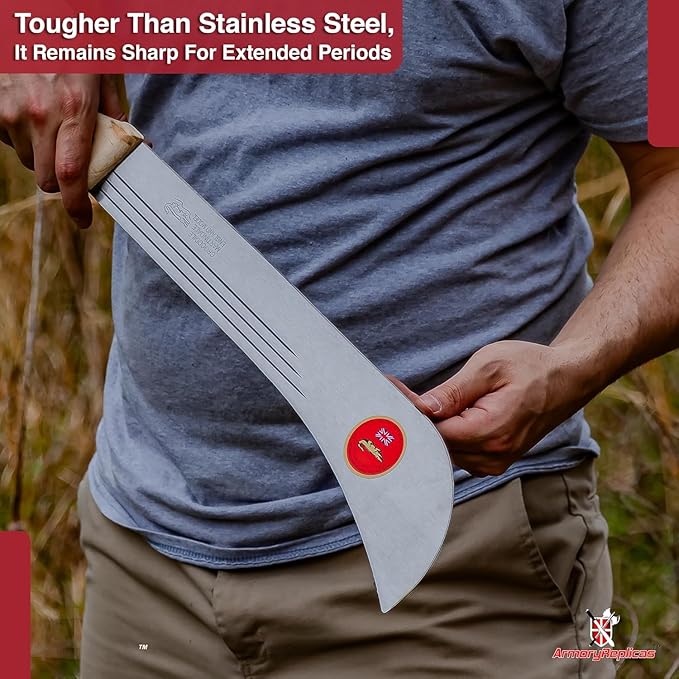 Armory Replicas Full Tang Machete Knife - Multipurpose Outdoor Camping Tool