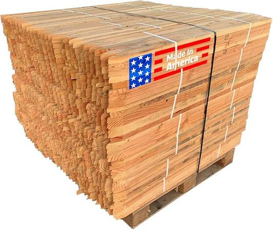 Sandbaggy 48" Wooden Grading Stakes - Heavy Duty for Construction, Gardening, Surveying, Concrete Forms - Chisel Point, Douglas Fir Wood - Made in The USA (2100 Stakes - 2 Pallets)