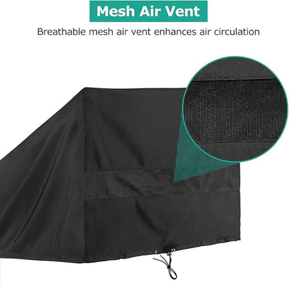 SunPatio Waterproof Outdoor Chaise Lounge Cover , 2 Pack Patio Lounge Chair Covers with Windproof Buckle Straps, UV & Rip & Fade Resistant, All Weather Protection, 80W x 30D x 26H inch, Black