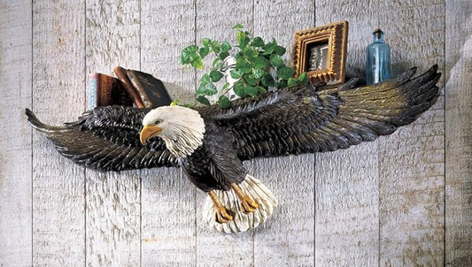 Collections Etc 3D Eagle Sculpted Wall Shelf Multi