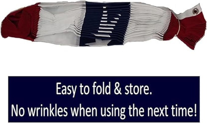 American Pleated Fan Flag Bunting. 2 x 4 ft Embroidered Stars & Sewn Stripes USA Indoor/Outdoor Nylon Bunting Banner. Perfect for July 4th and America 250 events. 100% Made in America by Old Glory Bunting