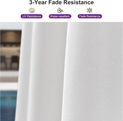 PURPLE LEAF 8' X 8' Patio Umbrella for Pool 7' High Offset Outdoor Cantilever Umbrella Swimming Pool Umbrella with 360°Rotation for Poolside White