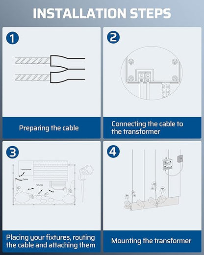 DEWENWILS 60W Low Voltage Transformer, 120V AC to 12V DC, Dusk to Dawn Sensor & Timer, Weatherproof Low Voltage Landscape Transformer for Spotlights, Garden Lights, Pathway Lights…