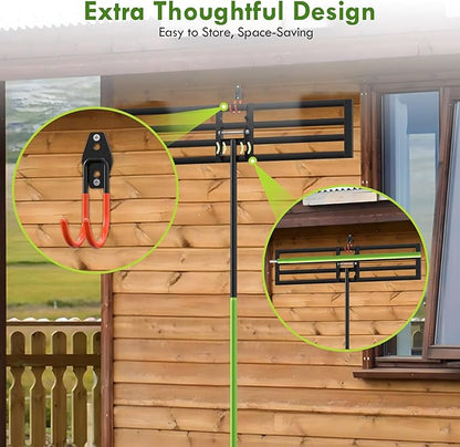 Seeutek Lawn Leveling Rake, 45” x 10” Lawn Leveler with 6.5FT Stainless Steel Handle Rakes for Lawns, 0-180° Adjustable Ground Leveler Tool for Yard, Level Soil Sand Dirt Surfaces