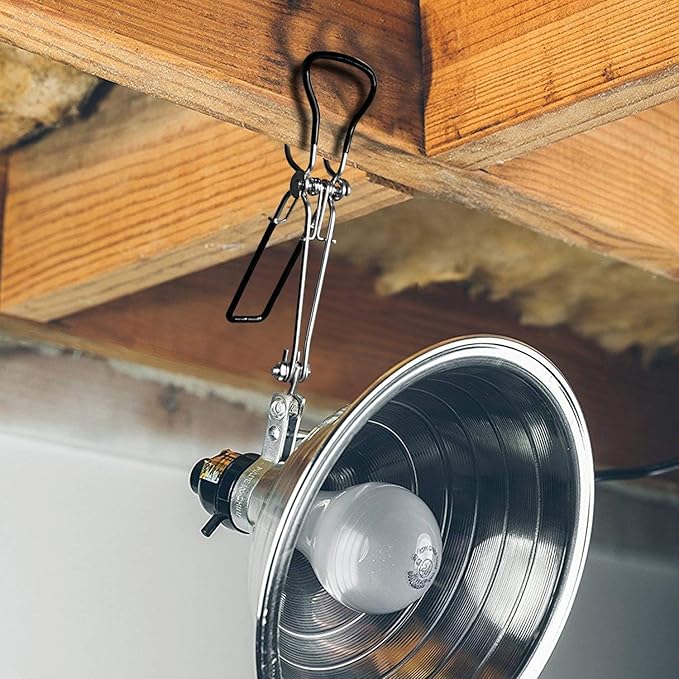 Simple Deluxe Clamp Lamp Light 8.5 Inch Adjustable Aluminum Reflector, Suit for E26 Socket Max 150 Watt Lamp (No Bulb Included), 6 Feet 18/2 SPT-2 Cord, Upgrade Tight Grip, 1 Pack