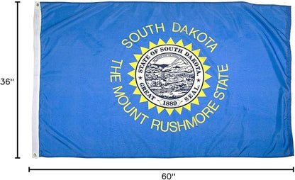 FlagSource South Dakota Nylon State Flag, Made in the USA, 3x5'