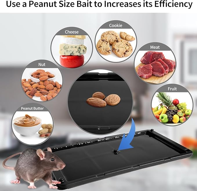 LULUCATCH Sticky Mouse Trap, 120 Pack Large Glue Traps, Pre-Baited Heavy Duty Non-Toxic Bulk Glue Boards Mouse Traps Indoor for Mice, Snakes, Rat, Insects, Cockroaches & Spiders, Pet Safe Easy to Use
