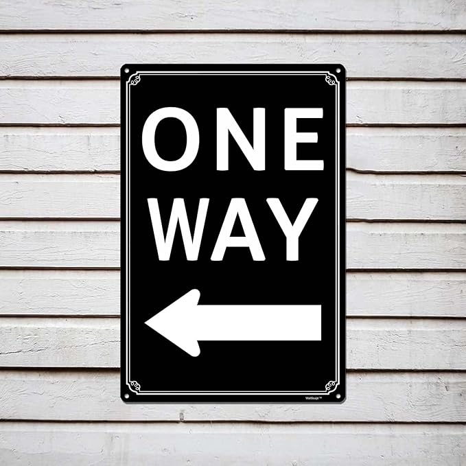 12x16" One Way" with Right Arrow - High-Intensity Aluminum Parking Lot Sign, Weatherproof & Fade-Resistant, Ideal for Outdoor & Indoor Use - Curbside Sign
