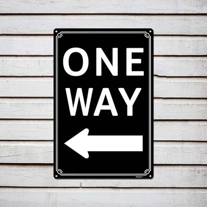 12x16" One Way" with Right Arrow - High-Intensity Aluminum Parking Lot Sign, Weatherproof & Fade-Resistant, Ideal for Outdoor & Indoor Use - Curbside Sign