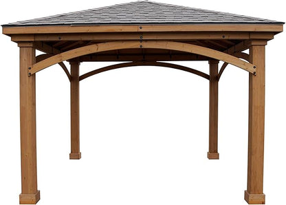 Handy Home Products 19360-6 Brezina Gazebo 12'x12' Cedar Pavilion (Amazon Exclusive)