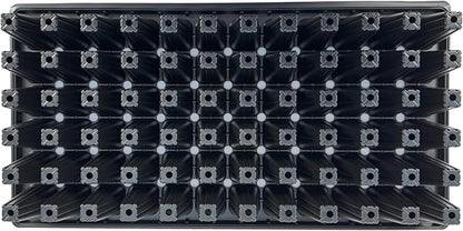 72 Cell Seedling Plastic Nursery Trays, 10 Pack, Thick Durable Germination Plug Trays, 720 Cells Reusable Plant Propagation