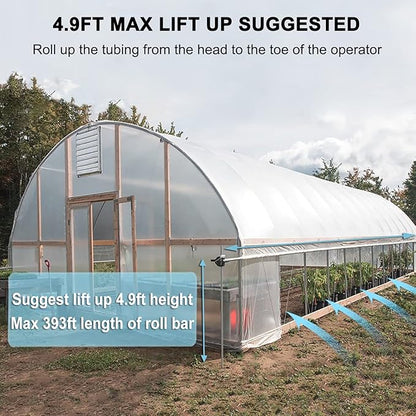 UYGALAXY 2PCS Greenhouse Sidewall Manual Film Roll up Hand Crank Winch for Greenhouse Ventilation ﻿Agricultural