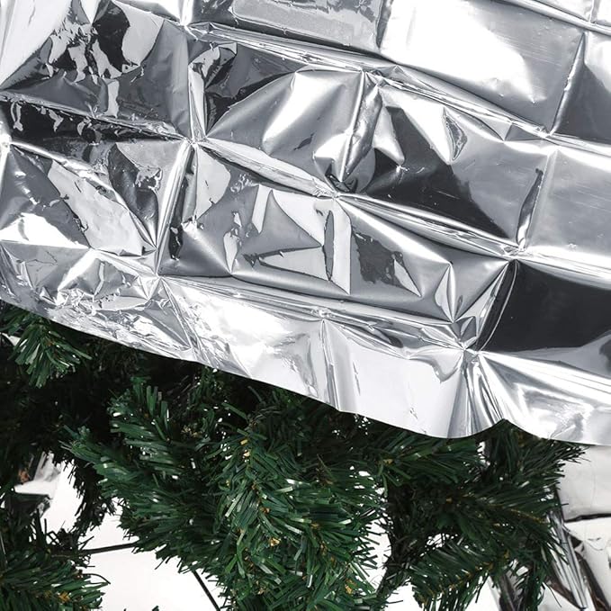 High Silver Reflective Mylar Film, Plant Reflective Film Mylar Sheet Greenhouse Covering Foil Sheets Increase Plant Growth for Outdoor Indoor Grow Room Farming Camping Reduce Uneven Heat