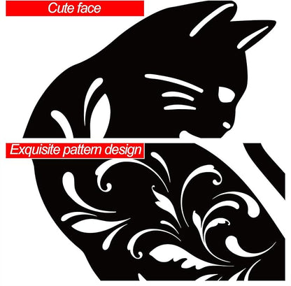 URATOT 3 Pack Metal Cat Garden Statues Black Cat Silhouette Cats Decorative Stakes Garden Outdoor Statues Animal Stakes for Yard Decor and Lawn Ornaments
