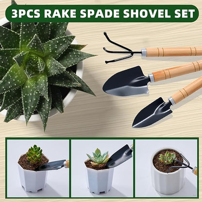 18-Piece Gardening Kit with Bonsai Tools, Succulent & Herb Planting Set, Pruning Shears, Seed Trays, Waterproof Mat – Durable BPA-Free Indoor & Outdoor Garden Tool Set Gift