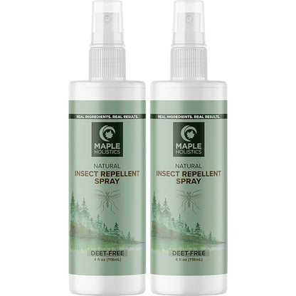 Natural Bug Repellent Spray for Body - DEET Free Bug Spray for Kids & Adults for Ticks Mosquitoes & Insects - Made with Citronella Rosemary & Lemongrass - Light Scent Vegan & Cruelty Free (8 Fl Oz)